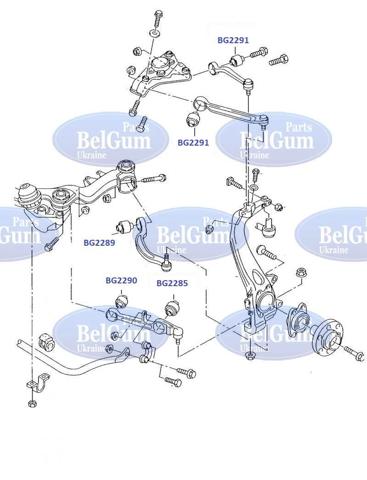 Сайлентблок переднього важеля BG2285 Belgum