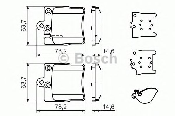 Колодки гальмові задні, дискові 986494022 Bosch