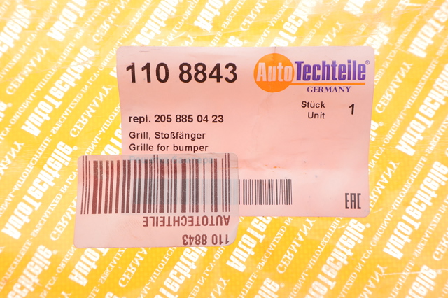 Решітка переднього бампера, центральна Autotechteile 1108843 ціна, від 29.99 USD