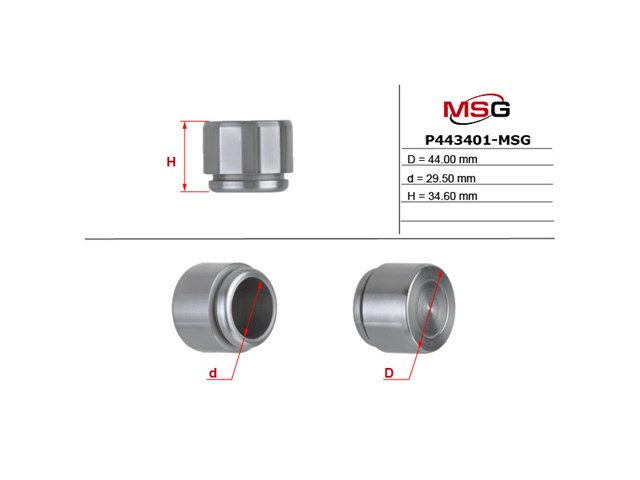 Поршень супорту гальмівного, переднього P443202MSG MSG