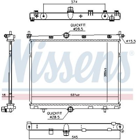 Купити 1663937780 Peugeot/Citroen Радіатор двигуна