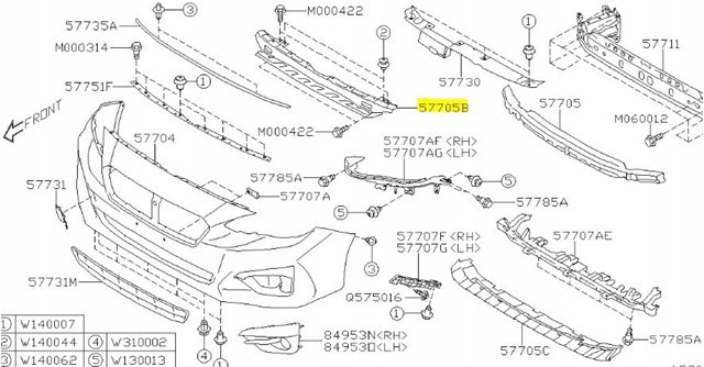 57705FL001 Subaru 