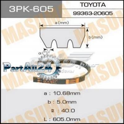 3PK605 Masuma Поліклиновий ремінь