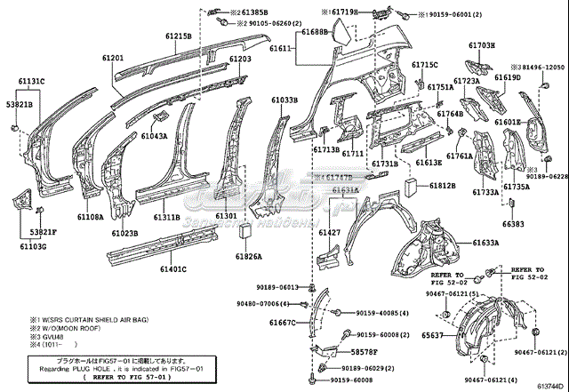 6563748020 Toyota Підкрилок задній правий