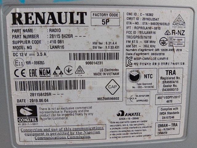  281158426R Renault (RVI)