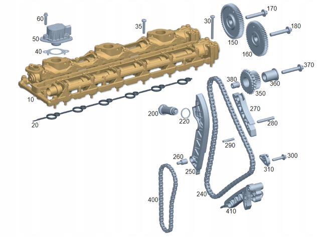 Корпус розподільчого валу Mercedes A6560500601 ціна, від 1616.89 USD