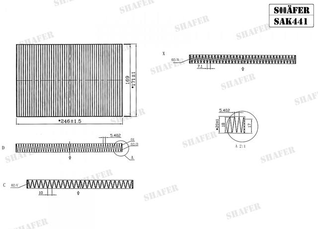 Фільтр повітряний обігрівача Shafer SAK441 ціна, від 3.81 USD