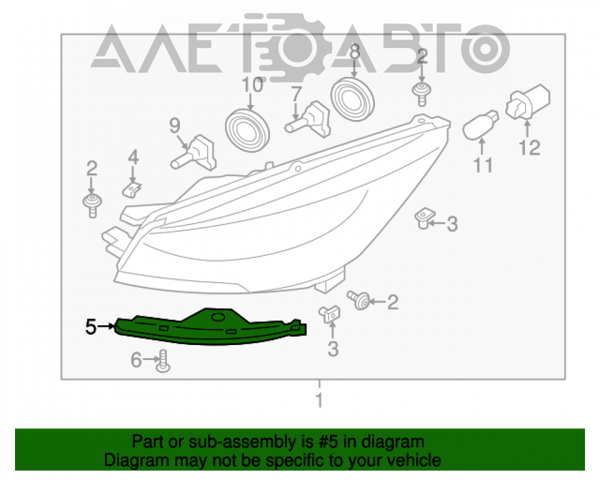 PFD43387AR Signeda Кронштейн-адаптер кріплення фари передньої, правої