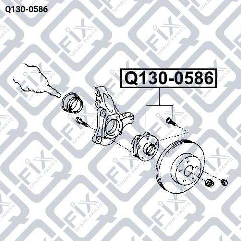 Q1300586 Q-fix Маточина (передня)