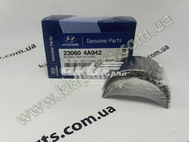 Купити 230604A942 Hyundai/Kia Вкладиші колінвала, шатунні, комплект, 2-й ремонт (+0,50)