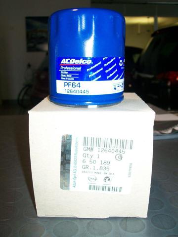Фільтр масляний General Motors 25206377