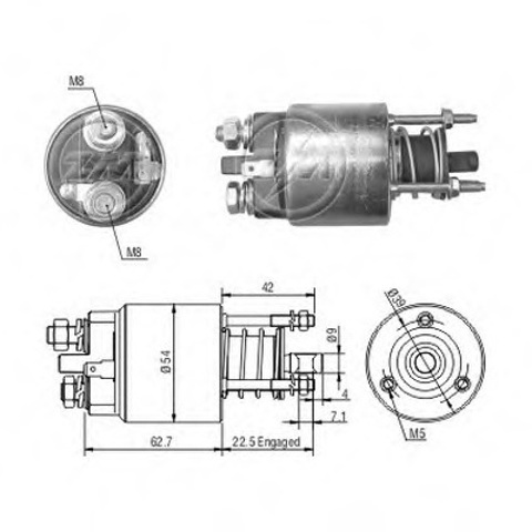 Реле втягуюче стартера ZM7395 ZM