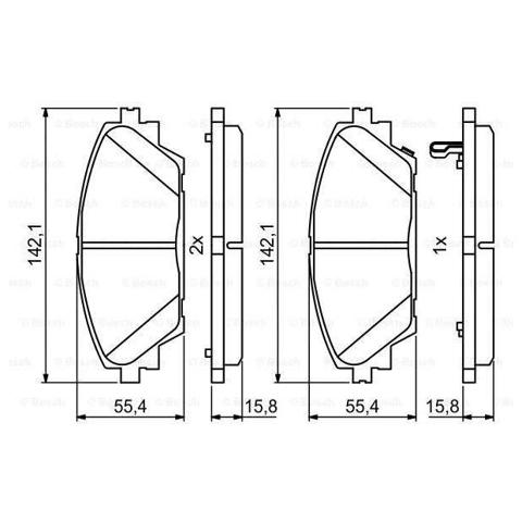 Купити 986494804 Bosch Колодки гальмівні передні, дискові