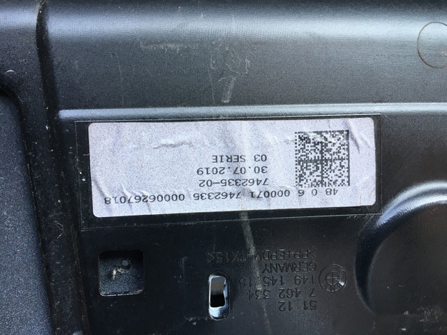 Бампер задній BMW 51127370581