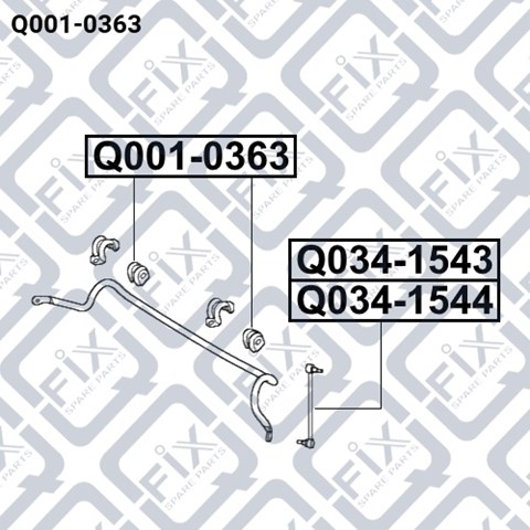 Втулка стабілізатора переднього Q0010363 Q-fix