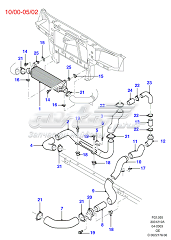 Шланг/патрубок интеркуллера 1S7Q6K770CD Ford