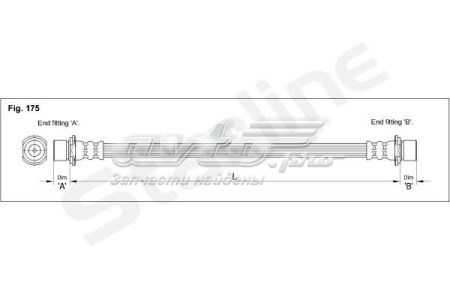 Шланг гальмівний задній HAEB1285 Starline