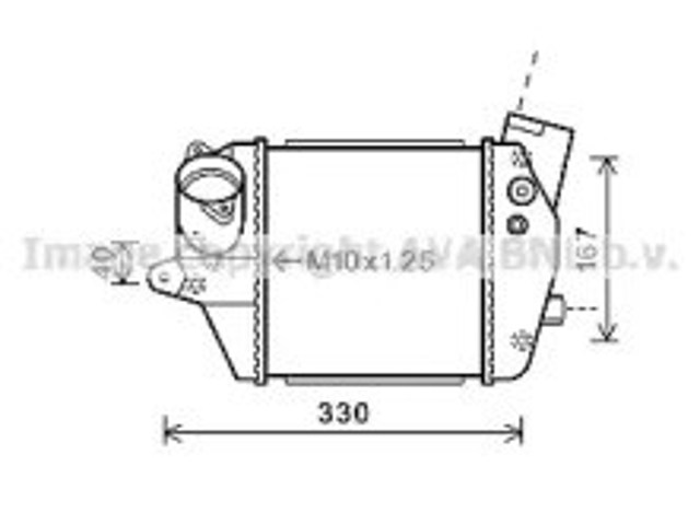 Радіатор интеркуллера MZA4243 AVA