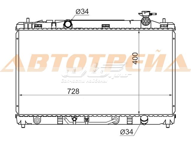 Радіатор охолодження двигуна TY0003ACV40 SAT