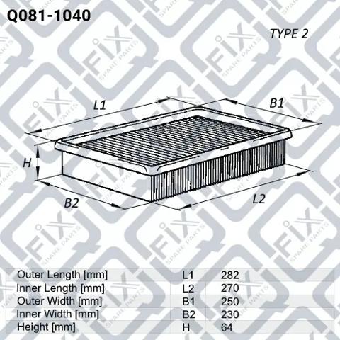 Елемент повітряного фільтра Q-fix Q0811040 ціна, від 4.98 USD