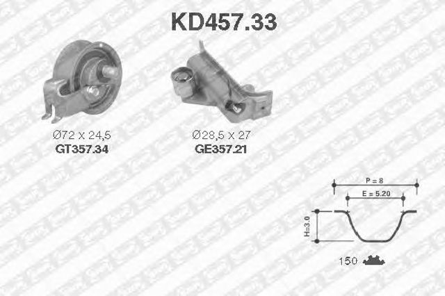 Комплект ГРМ KD45733 NTN