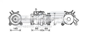 55116834AD Chrysler Компресор холодоагенту