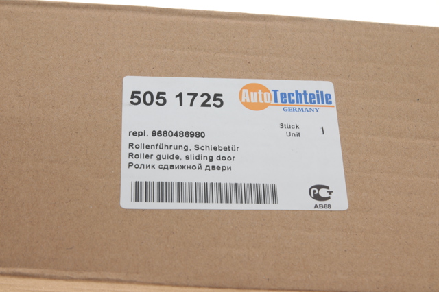 Ролик двері бічної/зсувної, лівий верхній Autotechteile 5051725 ціна, від 9.58 USD