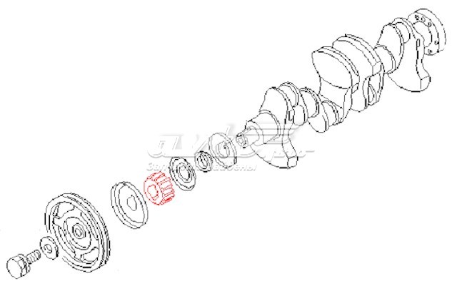 Зірка-шестерня приводу коленвалу двигуна Nissan Sunny 2 (B12) (Нісан Санні)