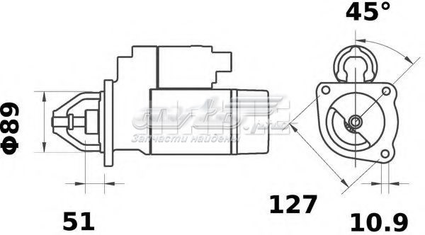 Стартер MS242 Mahle Original