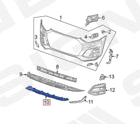 Сплитер переднього бампера Signeda PAD33066A ціна, від 123.77 USD