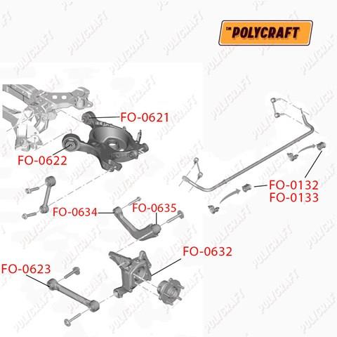 Сайлентблок заднього нижнього важеля 021010 Polybush