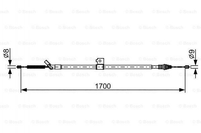 Трос стоянкового гальма задній правий Bosch 1987482631 ціна, від 20.22 USD