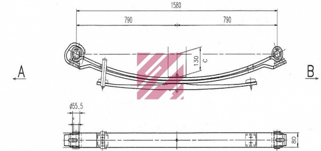 F020T578ZA75 Weweler Ресора (задня)