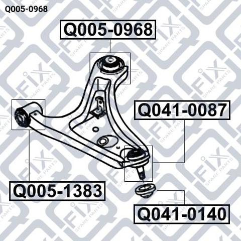 Сайлентблок нижнього важеля передньої підвіски Q-fix Q0050968 ціна, від 6.01 USD