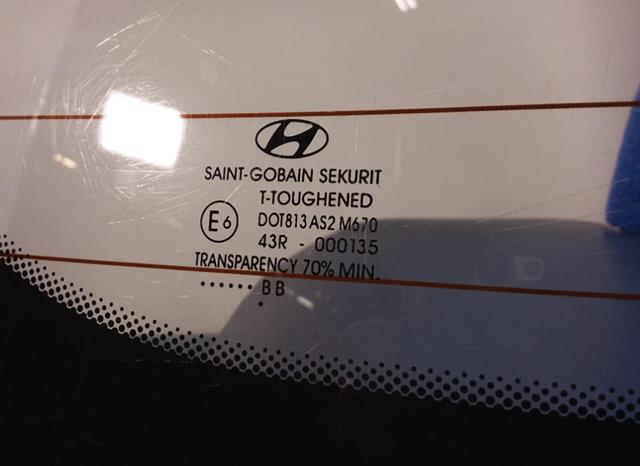 Скло заднє, 3/5-й двері (ляди) 871100X500 Hyundai/Kia