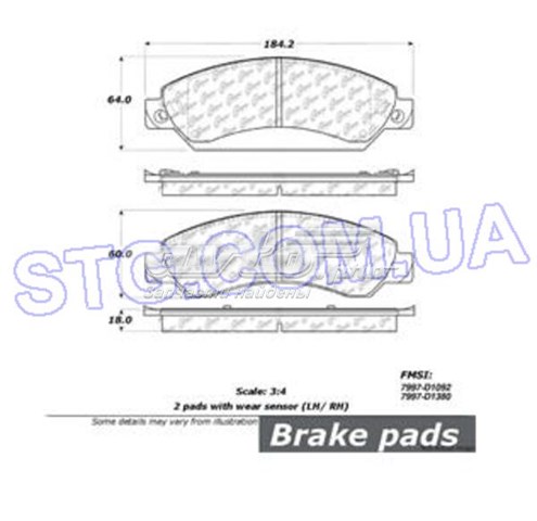 Гальмівні колодки Centric Parts 10210920 ціна, від 55.89 USD