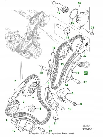 Ланцюг ГРМ, вторинна LR073745 Land Rover