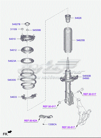 54610AA000 Hyundai/Kia Кріплення переднього амортизатора