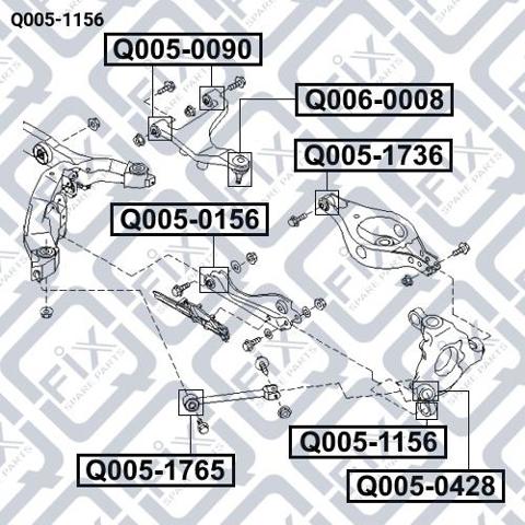 Сайлентблок заднього кулака Q-fix Q0051156