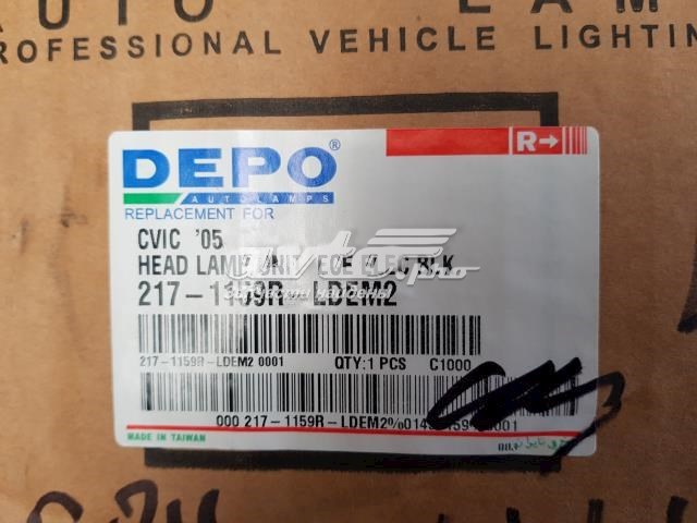 Права блок фара Depo/Loro/Abakus 2171159RLDEM2 ціна, від 111.12 USD