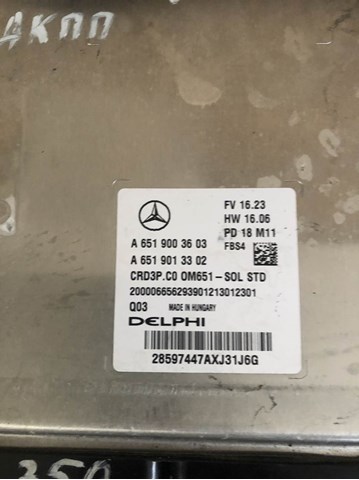 Електронний блок керування двигуном A6519003603 Mercedes