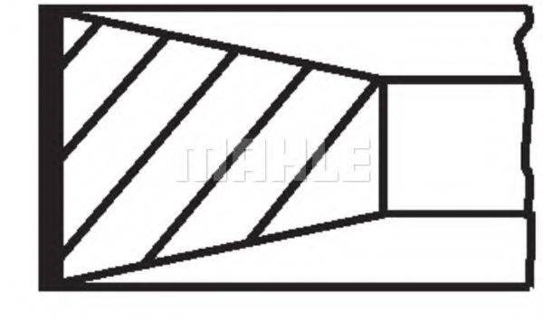 Кільця поршневі на 1 циліндр, STD. 007RS001060N0 Mahle Original