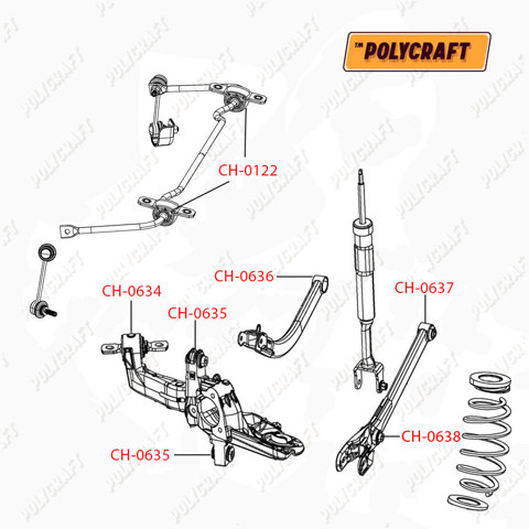 CH0636 Polycraft Сайлентблок верхнього важеля