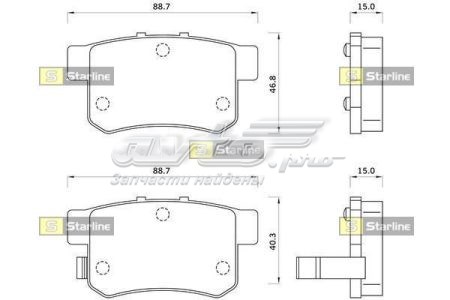 Купити BDS243 Starline Задні колодки