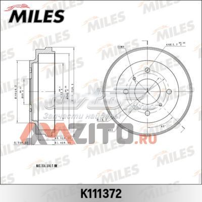 Барабан гальмівний задній K111372 Miles