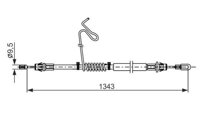 1987482883 Bosch Трос ручника задній лівий