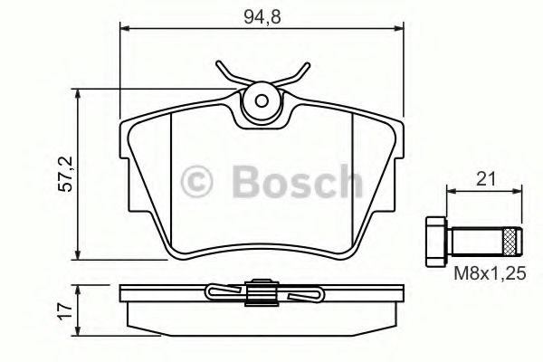 Колодки гальмові задні, дискові 986494040 Bosch