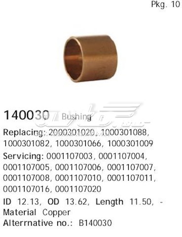 Втулка стартера Cargo 140030 ціна, від 0.42 USD