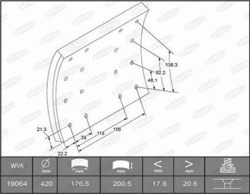 Накладка гальмівна передня (TRUCK) Beral KBL1906301616 ціна, від 175.64 USD