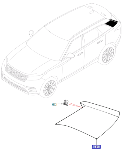 LR092715 Land Rover Накладка заднього лівого крила